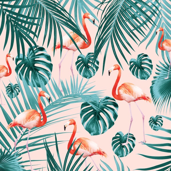 Tropical Flamingo Pattern 3