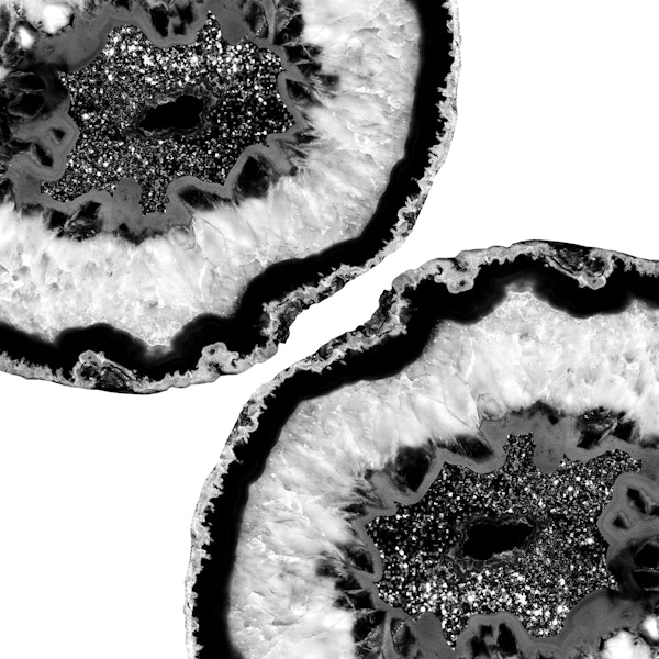 Gray Black Agate Glitter 2