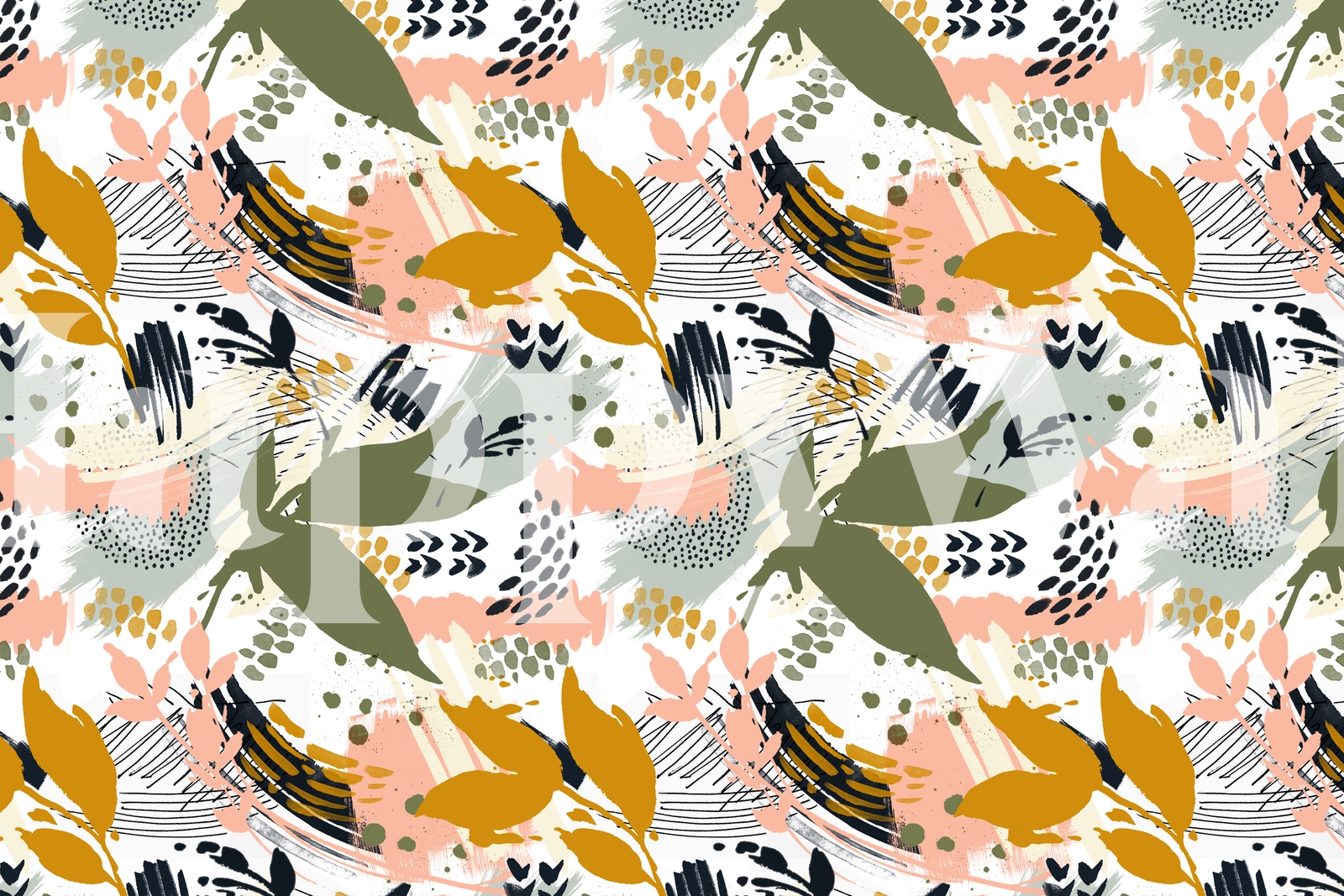 Colorful Abstract Floral Wallpaper