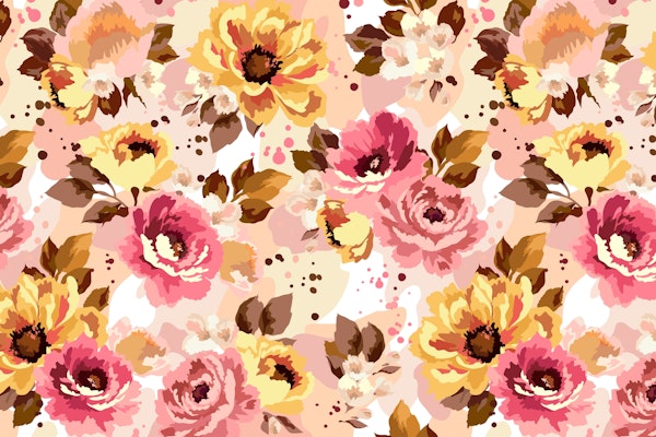 Vibrant flowery meadow 10