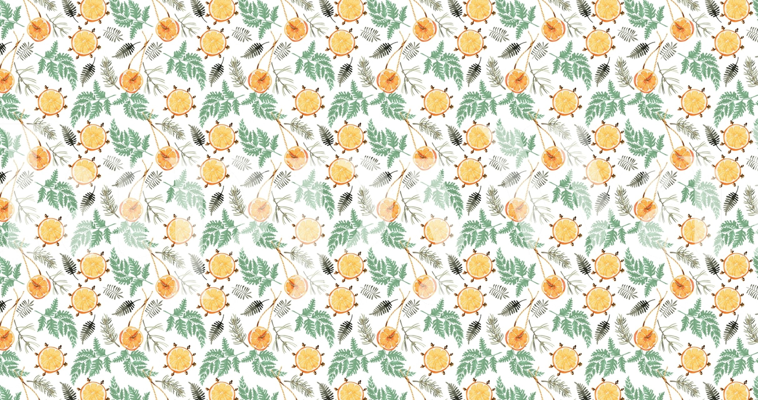 Winter nature oranges wallpaper in a room