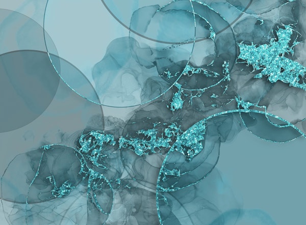 Turquoise Glamour Alcohol Ink