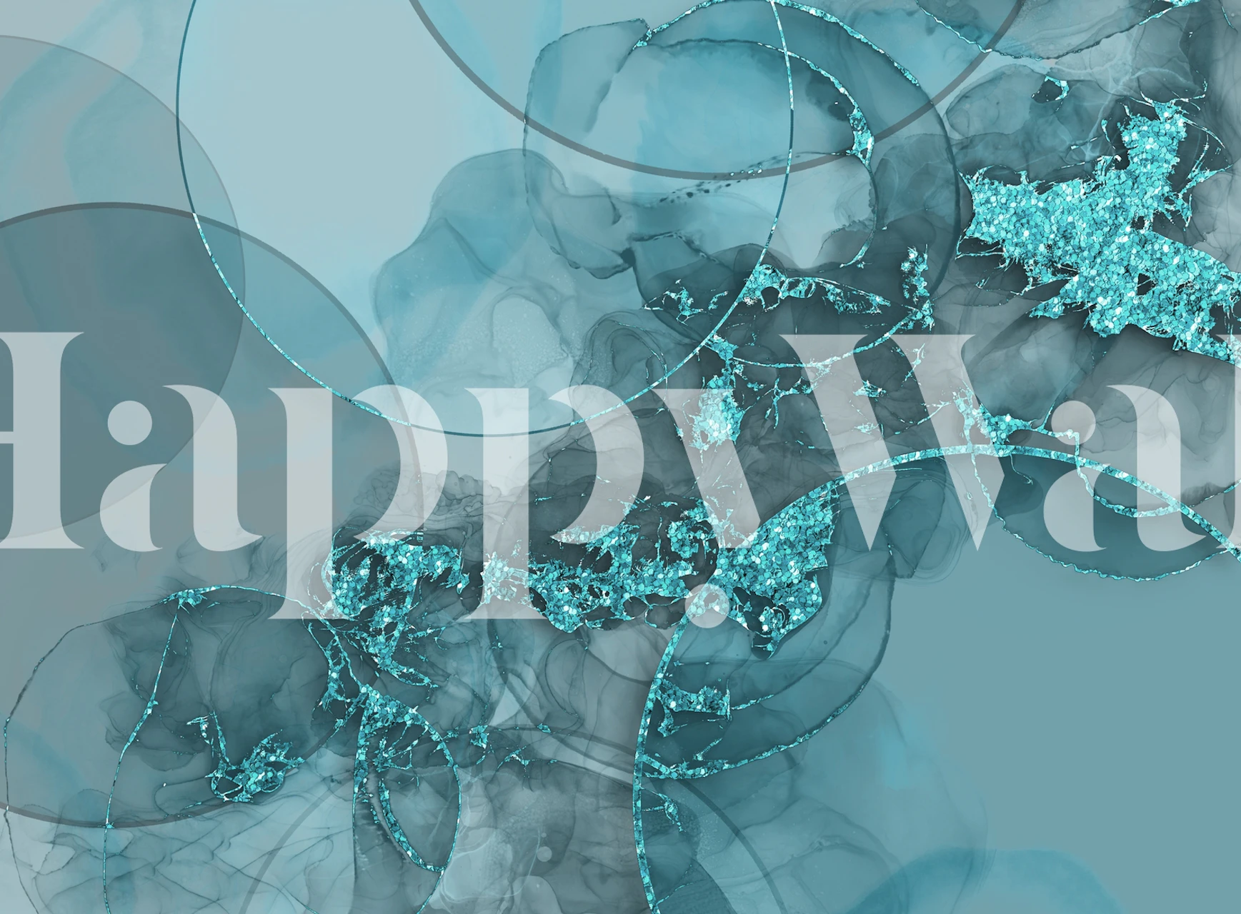 Abstract turquoise and gray alcohol ink wallpaper