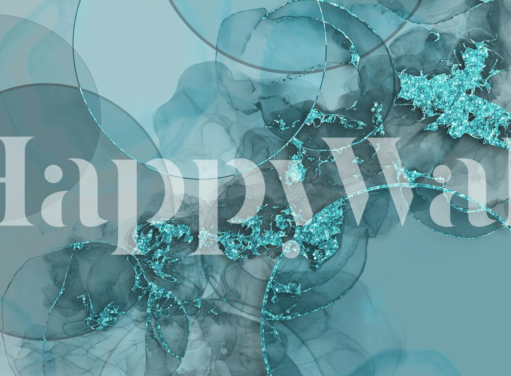 Abstract turquoise and gray alcohol ink wallpaper