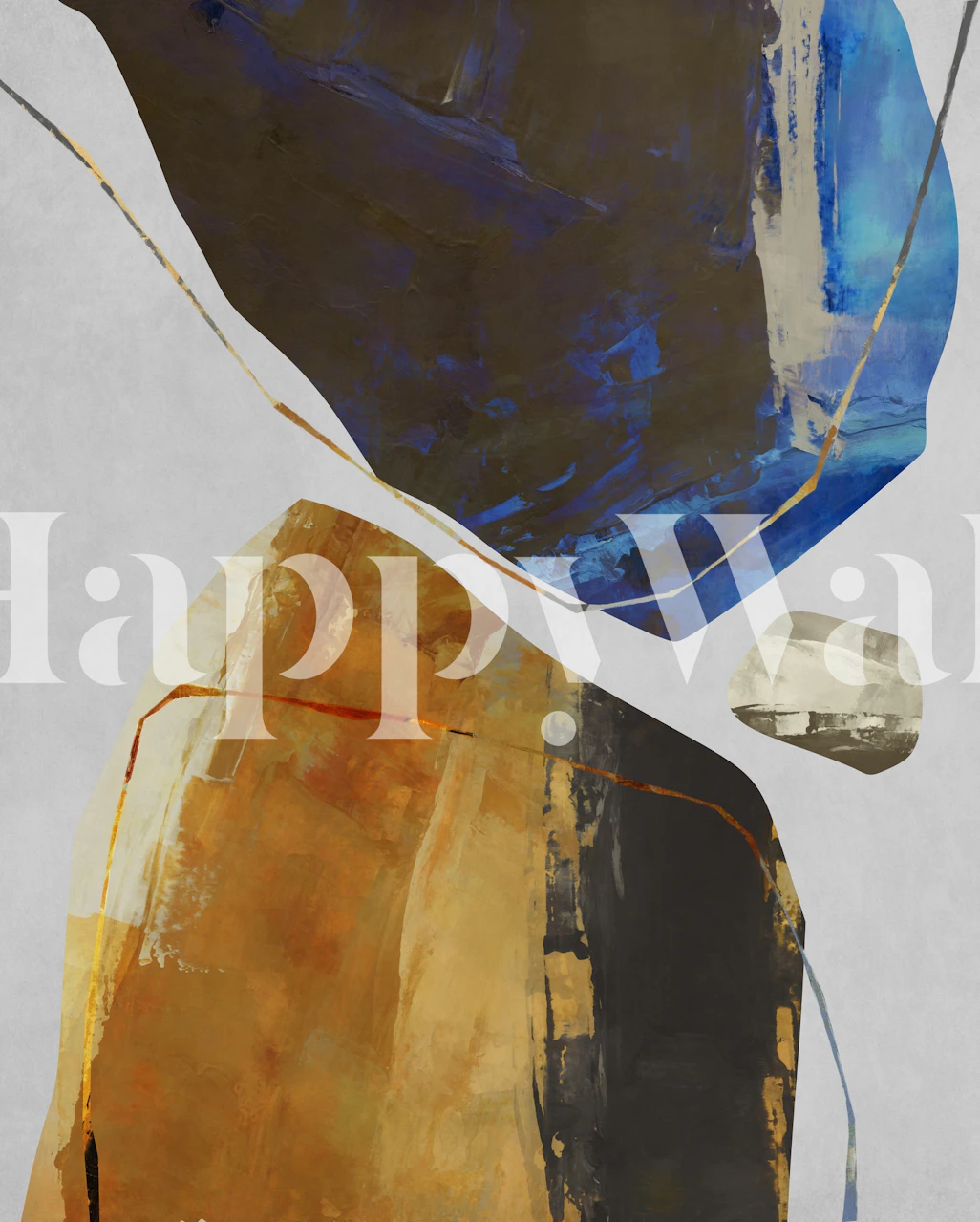 Organic Shapes wallpaper displayed in a room