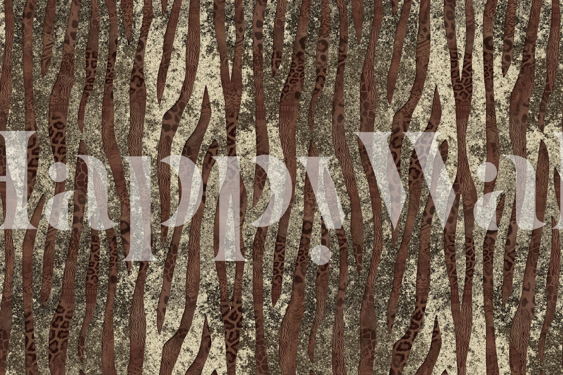 Elegant Glamour Zebra Stripes wallpaper in a room