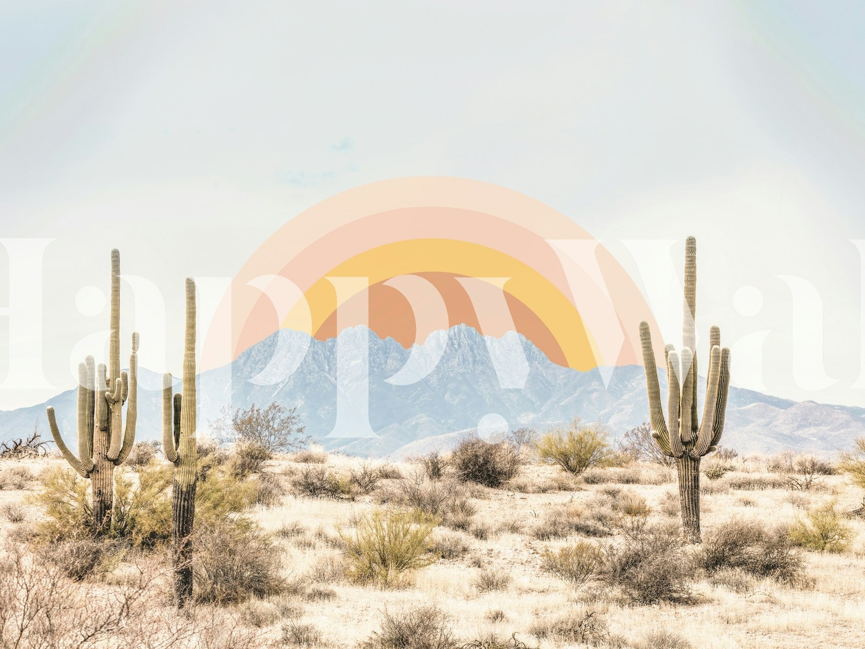 papel pintado Arizona Sunrise en una habitación