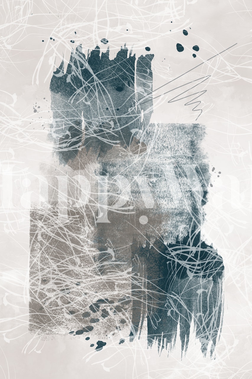 Papel tapiz Watercolor Shapes No 8 mostrado en una habitación