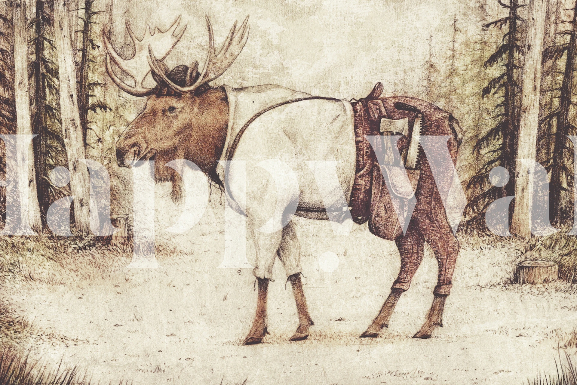 Lumberjack Season II wallpaper met een eland