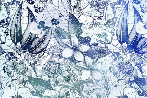 Blue Jungle Vintage Botanical
