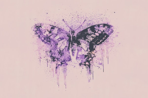 Artsy Purple Butterfly
