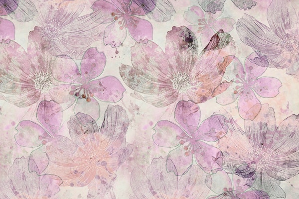 Pastel Pink Flower Art