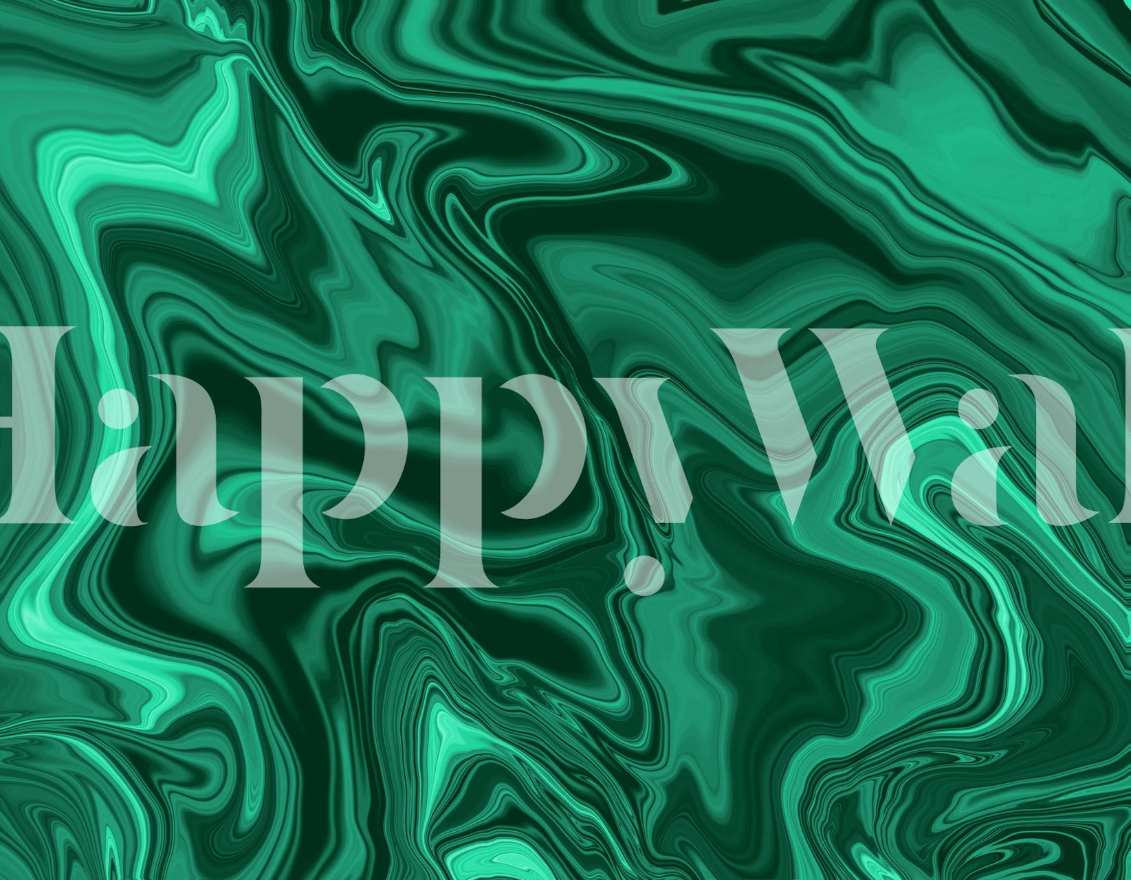 Liquid Malachite Dream wallpaper in a room