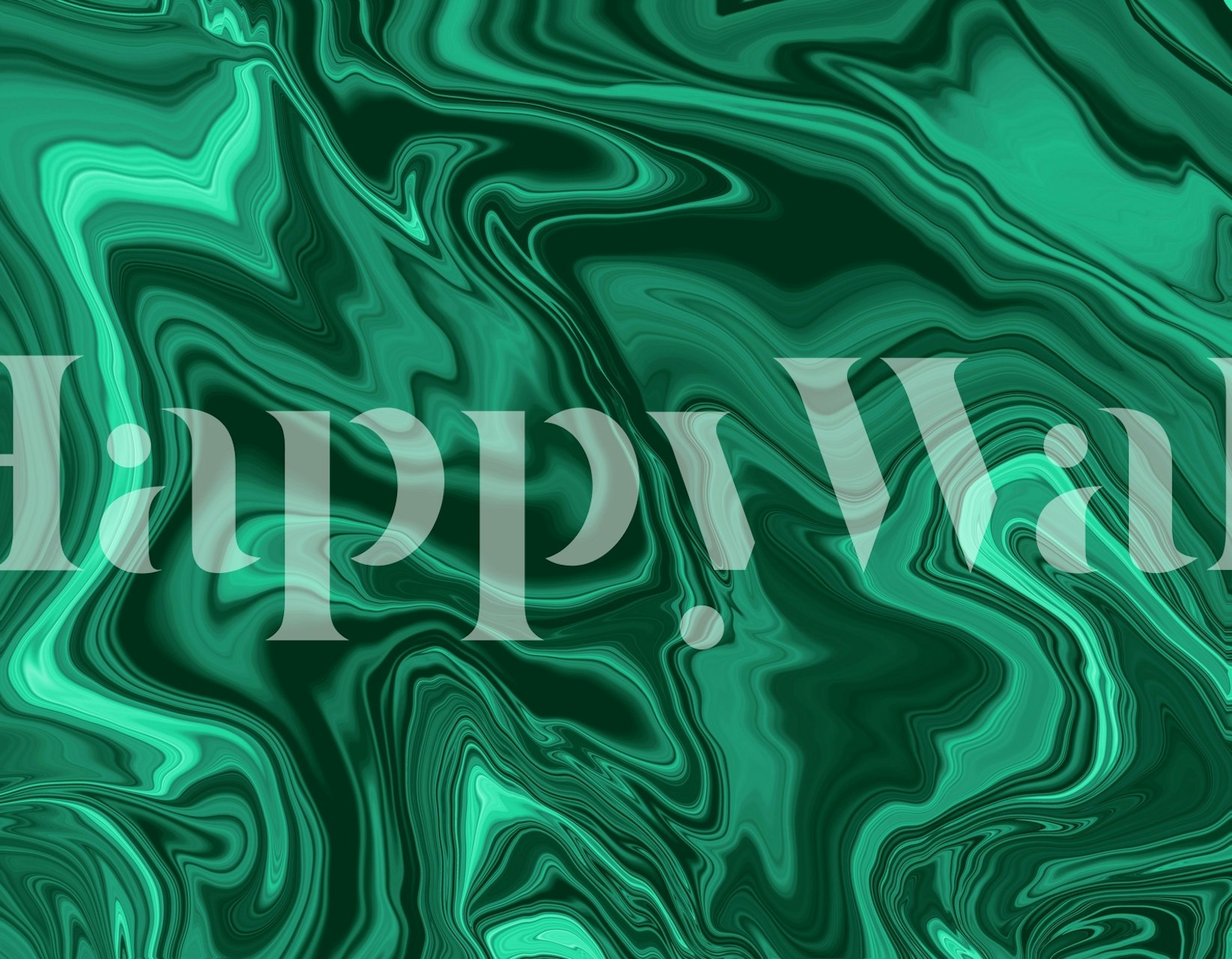 Liquid Malachite Dream -tapetti huoneessa