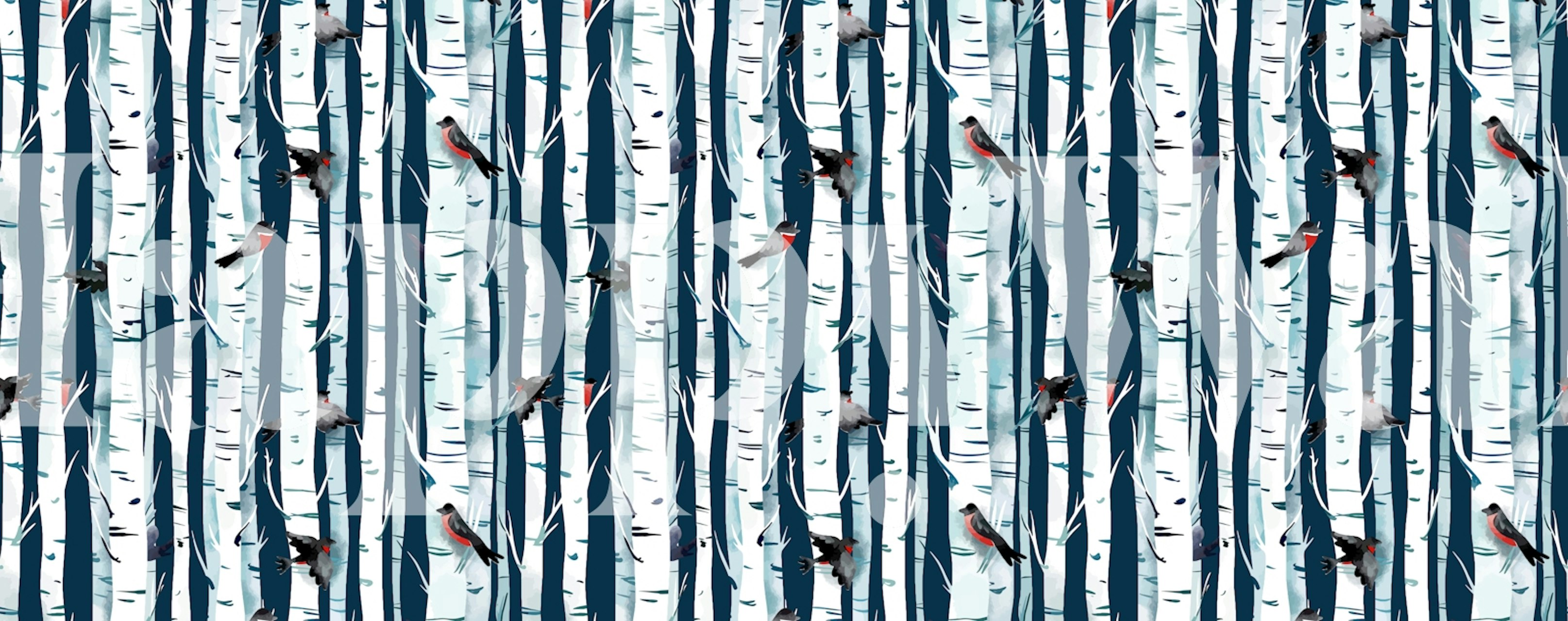 Birch Forest s Birds v místnosti