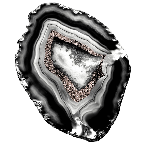 Agate Rose Gold Glitter 1