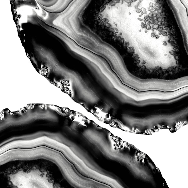 Gray Black White Agate 2
