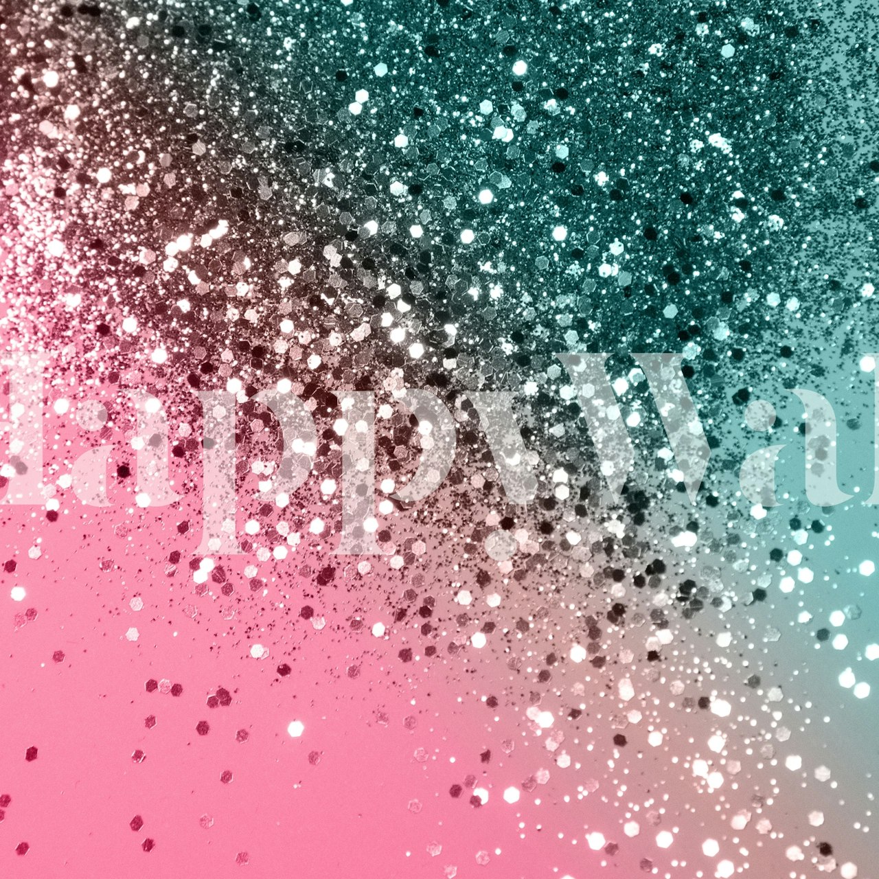 Tropical Watermelon Glitter Tapete in einem Raum