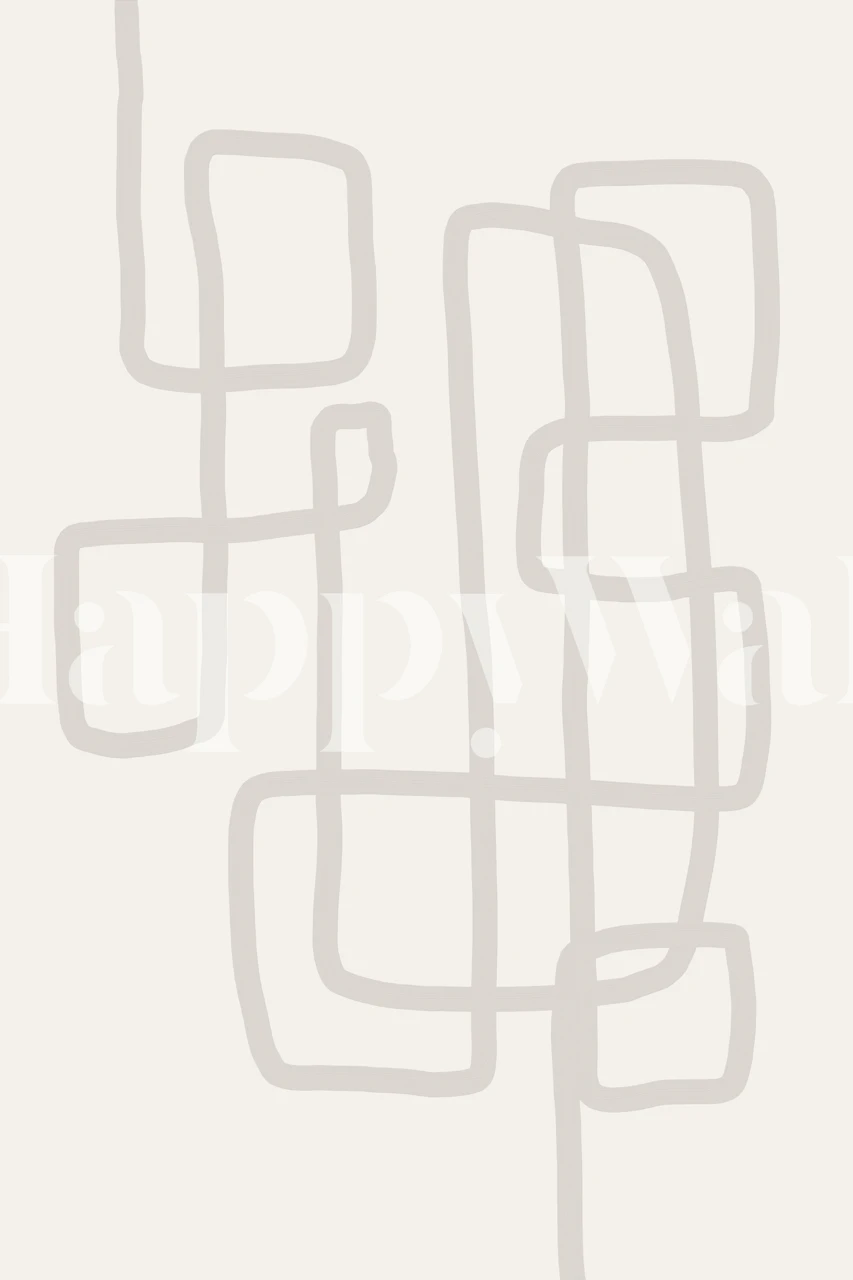 Continuous Line 1 wallpaper in a room