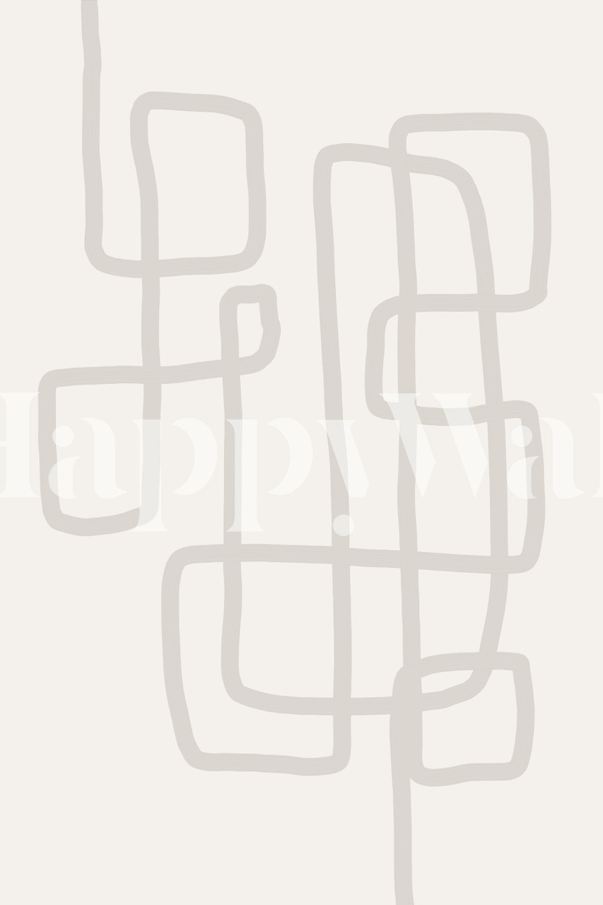 Continuous Line 1 wallpaper in a room