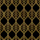 Art Deco Leaves Black and Gold