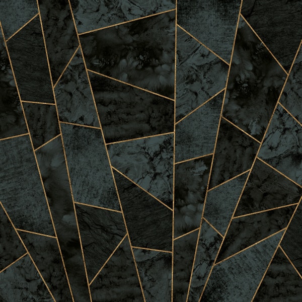 Geometric Slate Stone Mosaic