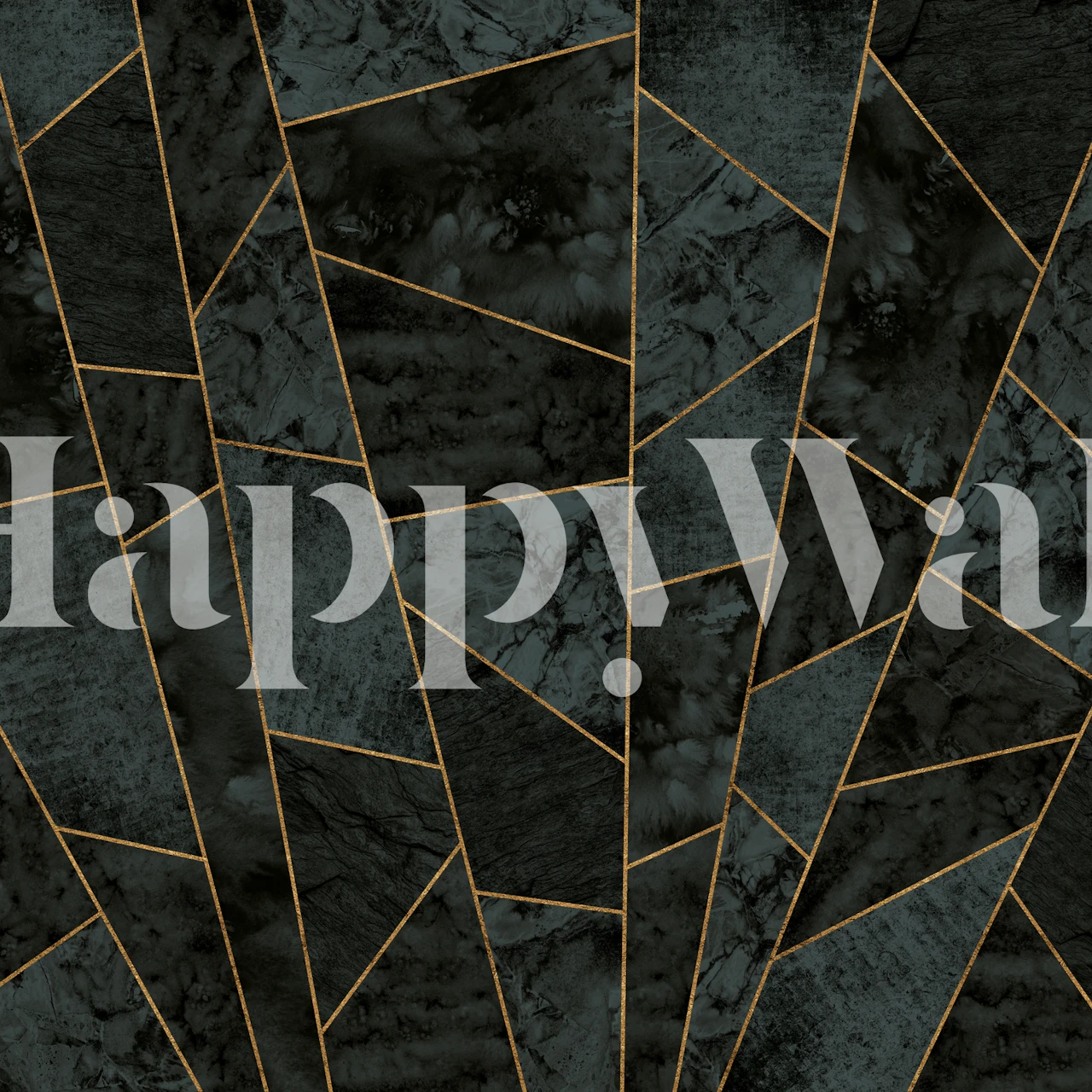 Geometric Slate Stone Mosaic wallpaper in a room