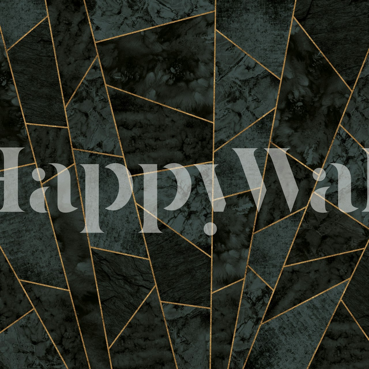 Papier peint Geometric Slate Stone Mosaic dans une pièce