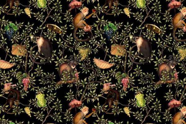 Monkeys Antique Garden Party