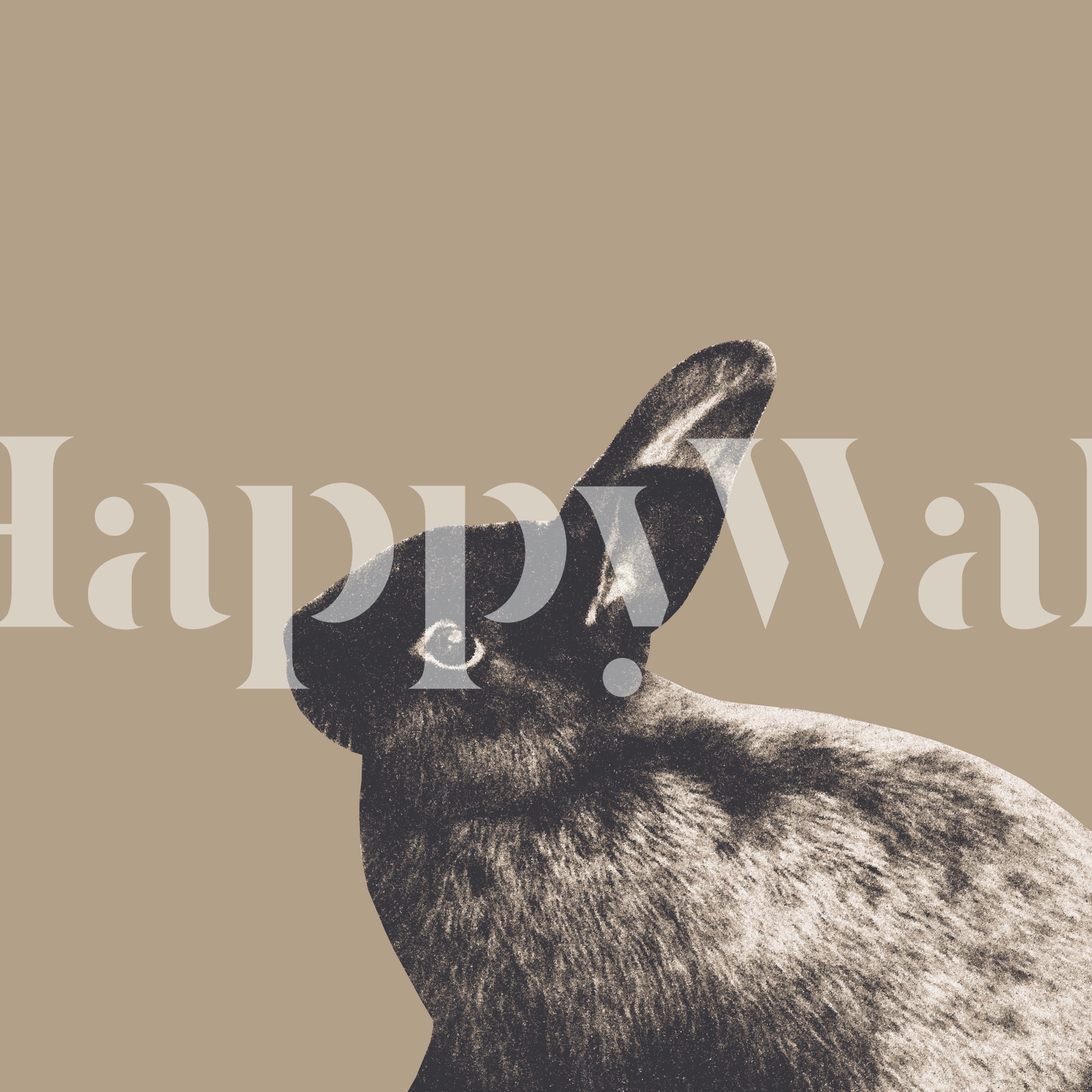 Sepia Point Rabbit Vintage Rabbit Sepia Wallpaper for Home Decor