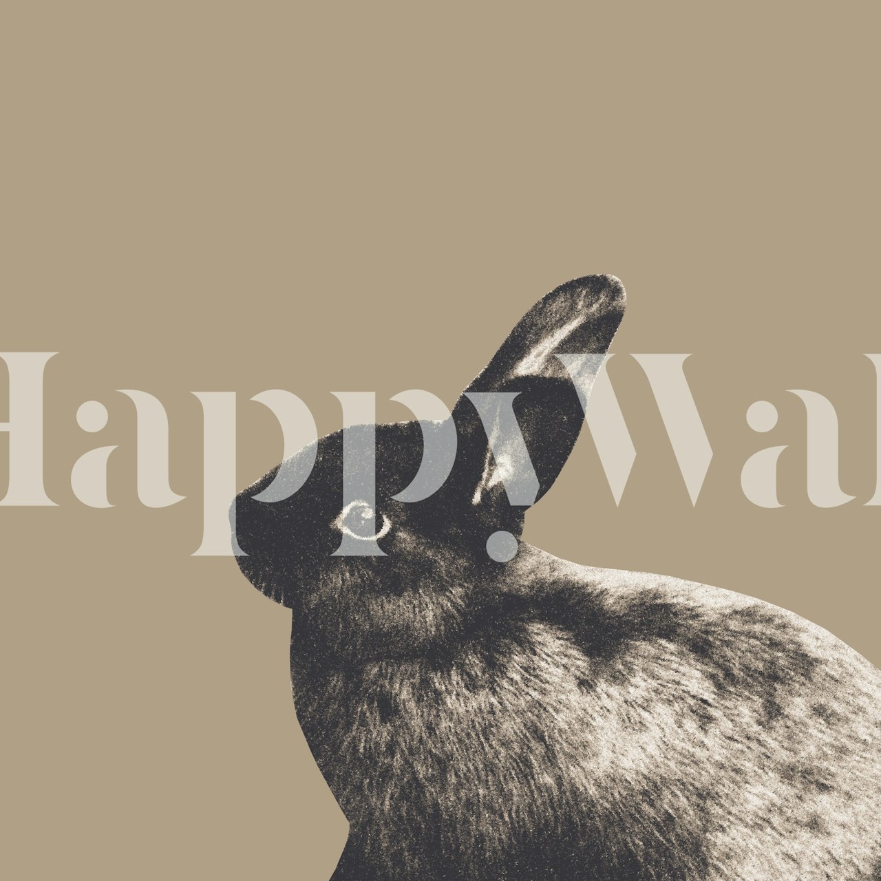 Little Rabbit on Sepia 1 ontwerp voor decoratie