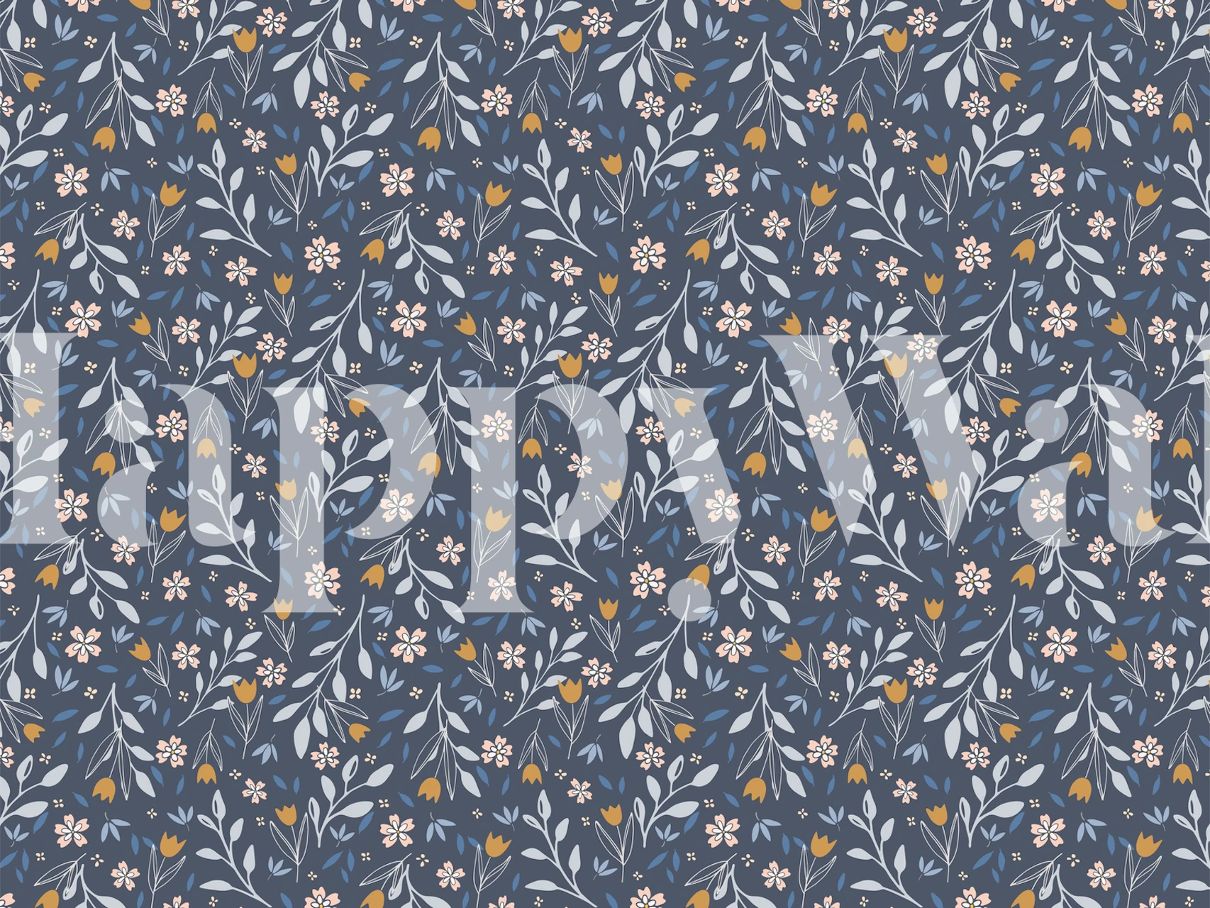 Dark blue aurora wallpaper design in a room