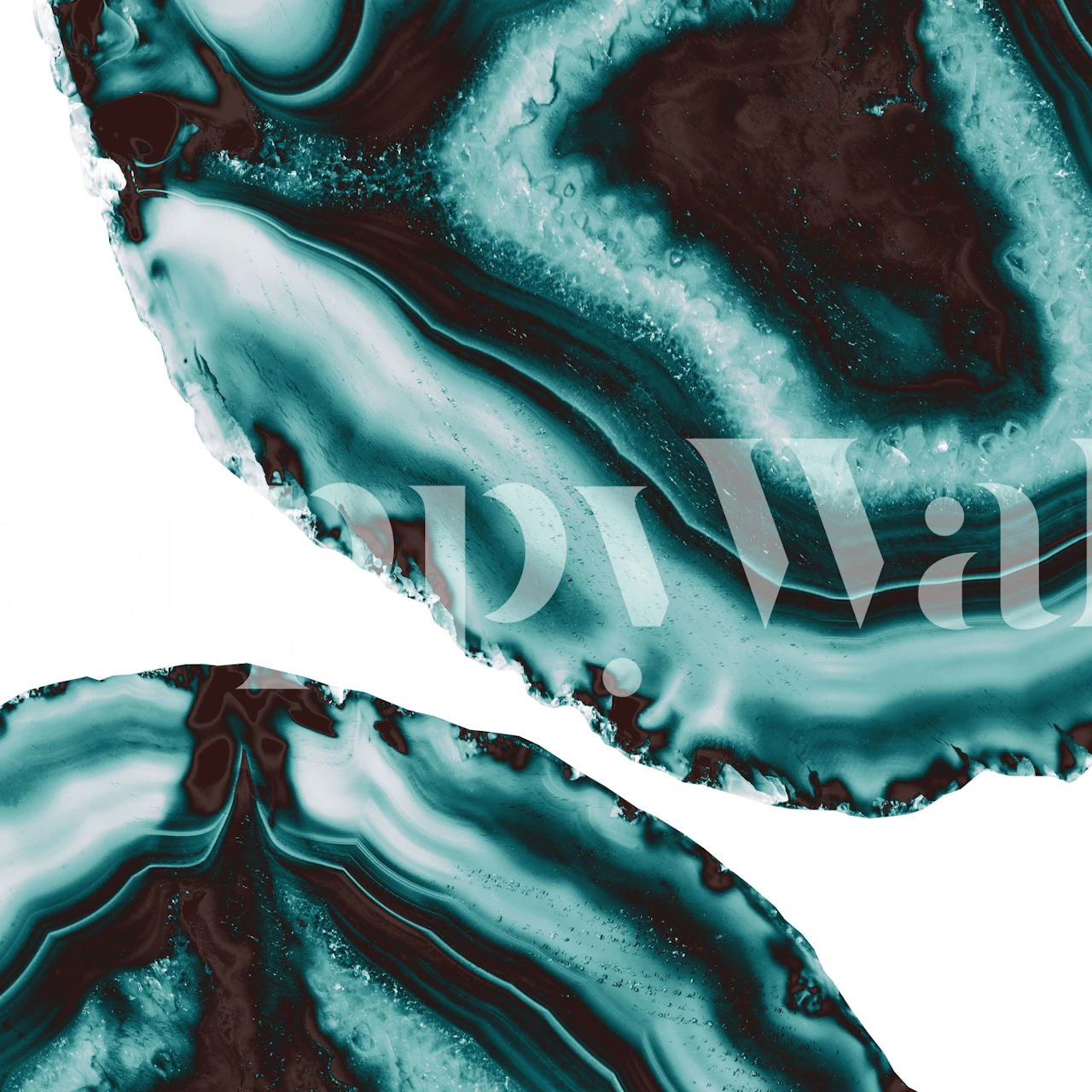 Papel de parede Turquoise Brown Agate em um ambiente moderno