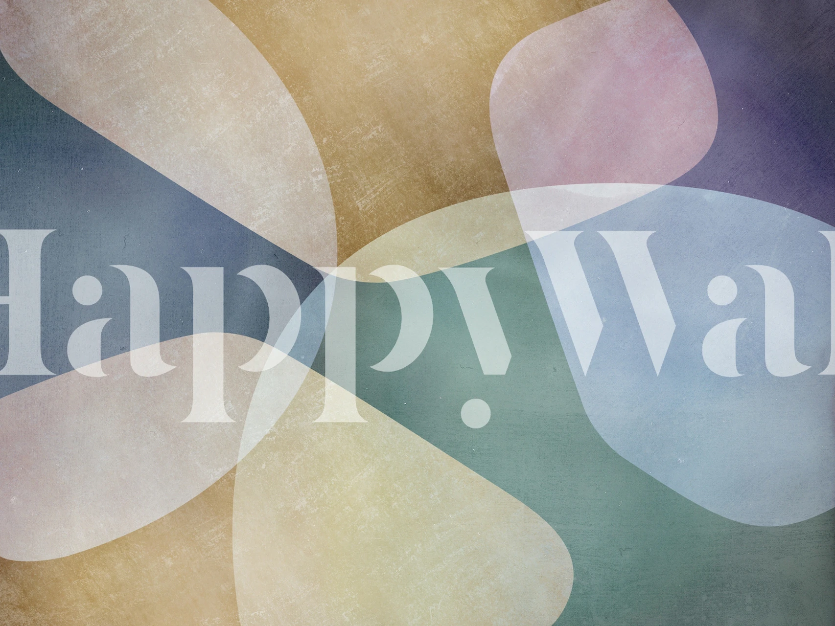 Abstract organic shapes in pastel colors wall mural