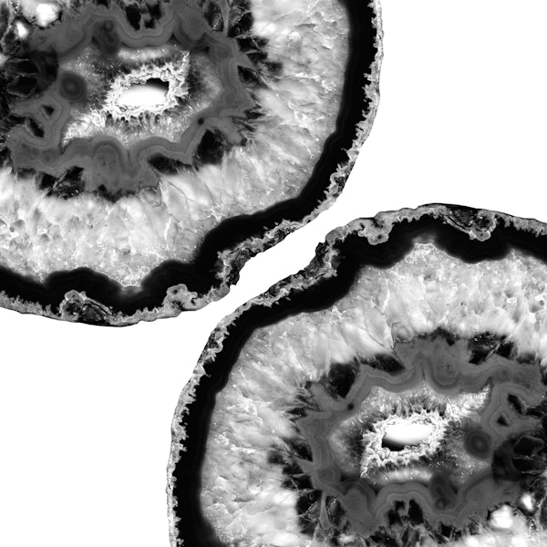 Gray Black White Agate 1