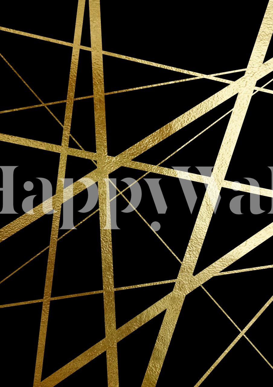 Geometryczne linie w kolorze złotym i czarnym