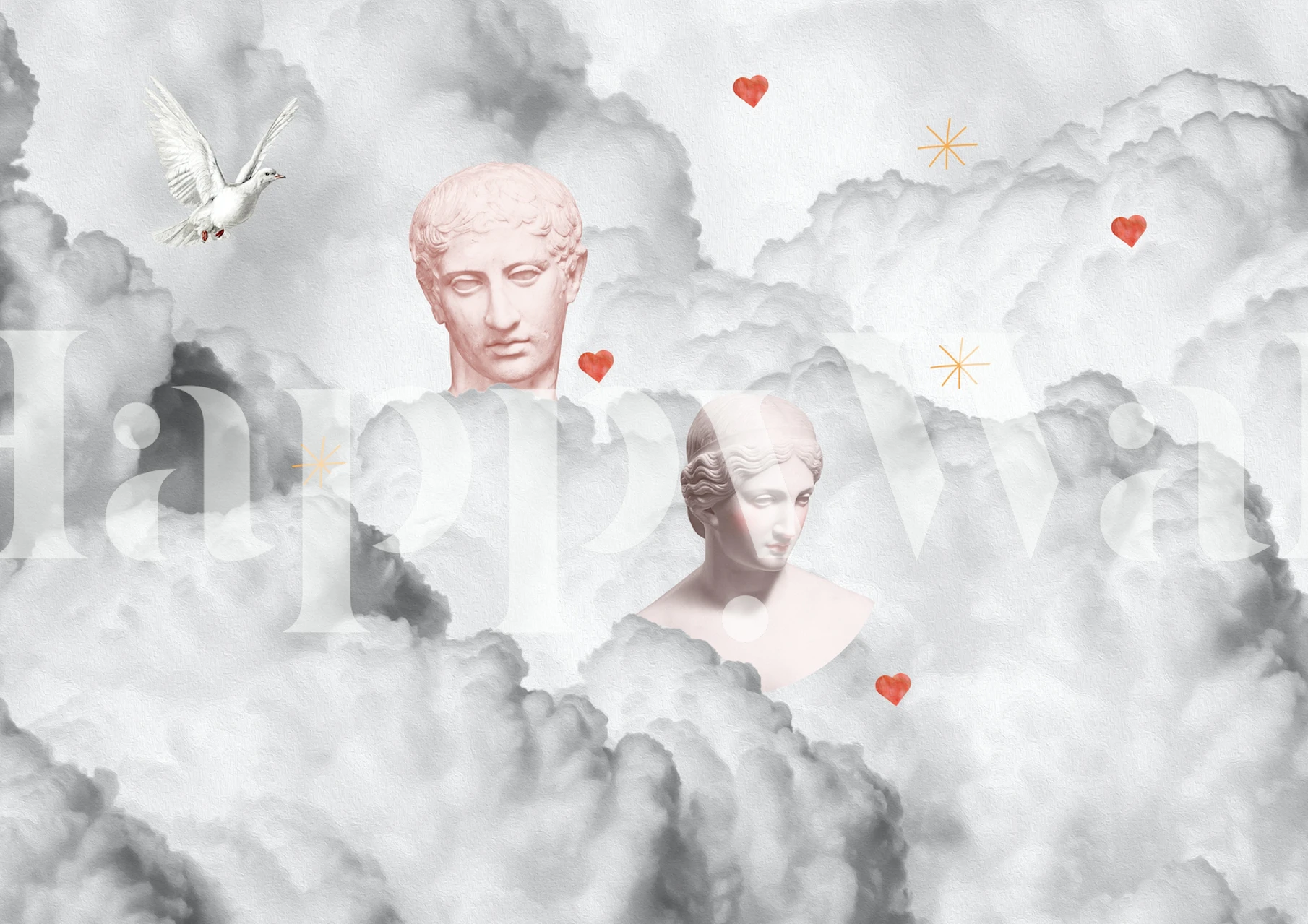 Ancient Aesthetic Gods V tapet i et rum