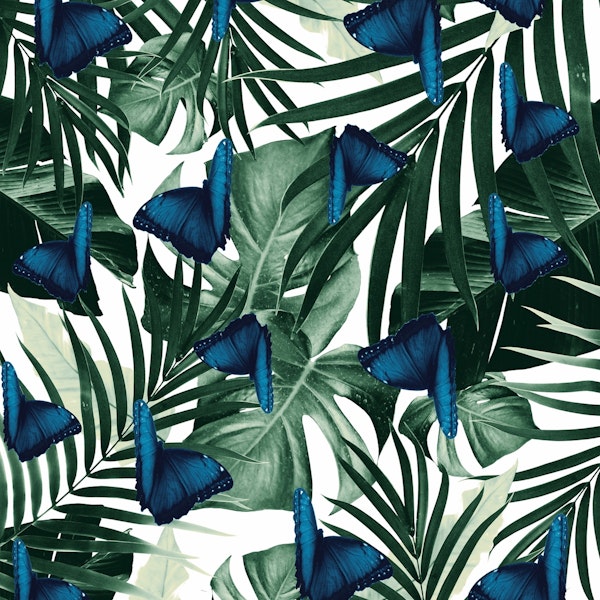 Butterfly Jungle Leaves 1