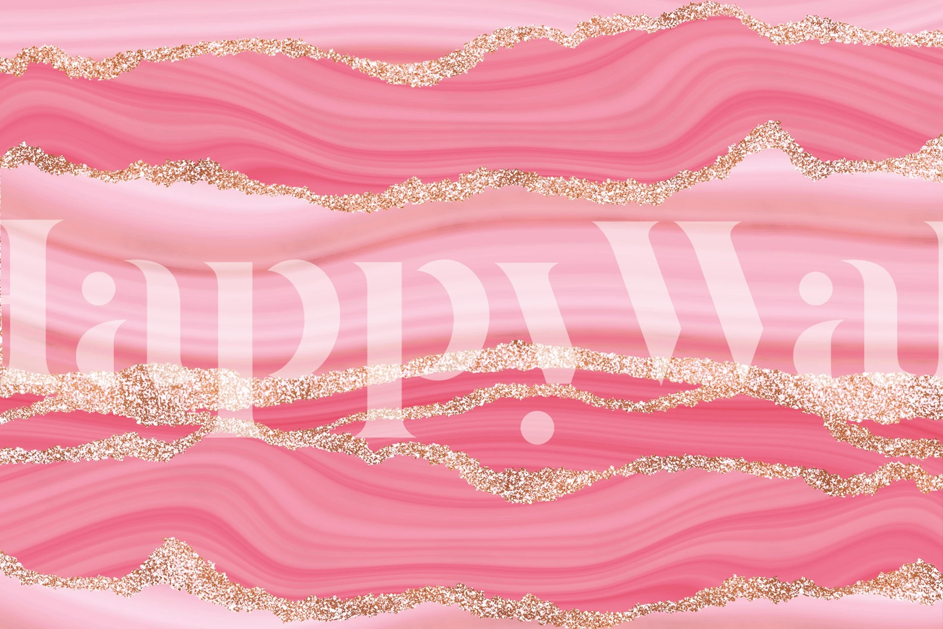 Tapeta Pink Mermaid Marble zaprezentowana w pokoju