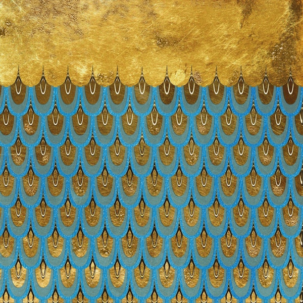 Golden Teal Mermaid Scales