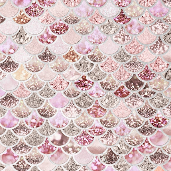 Blush Glitter Mermaid Scales