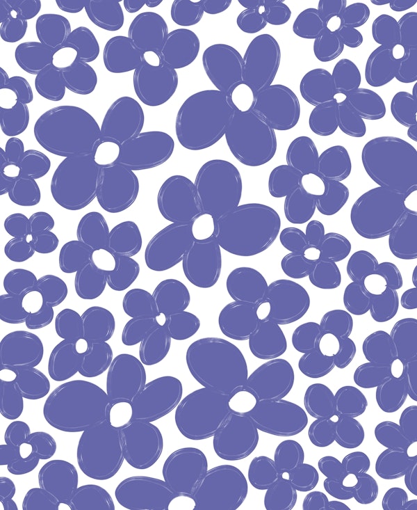 Retro Flowers in Very Peri 5