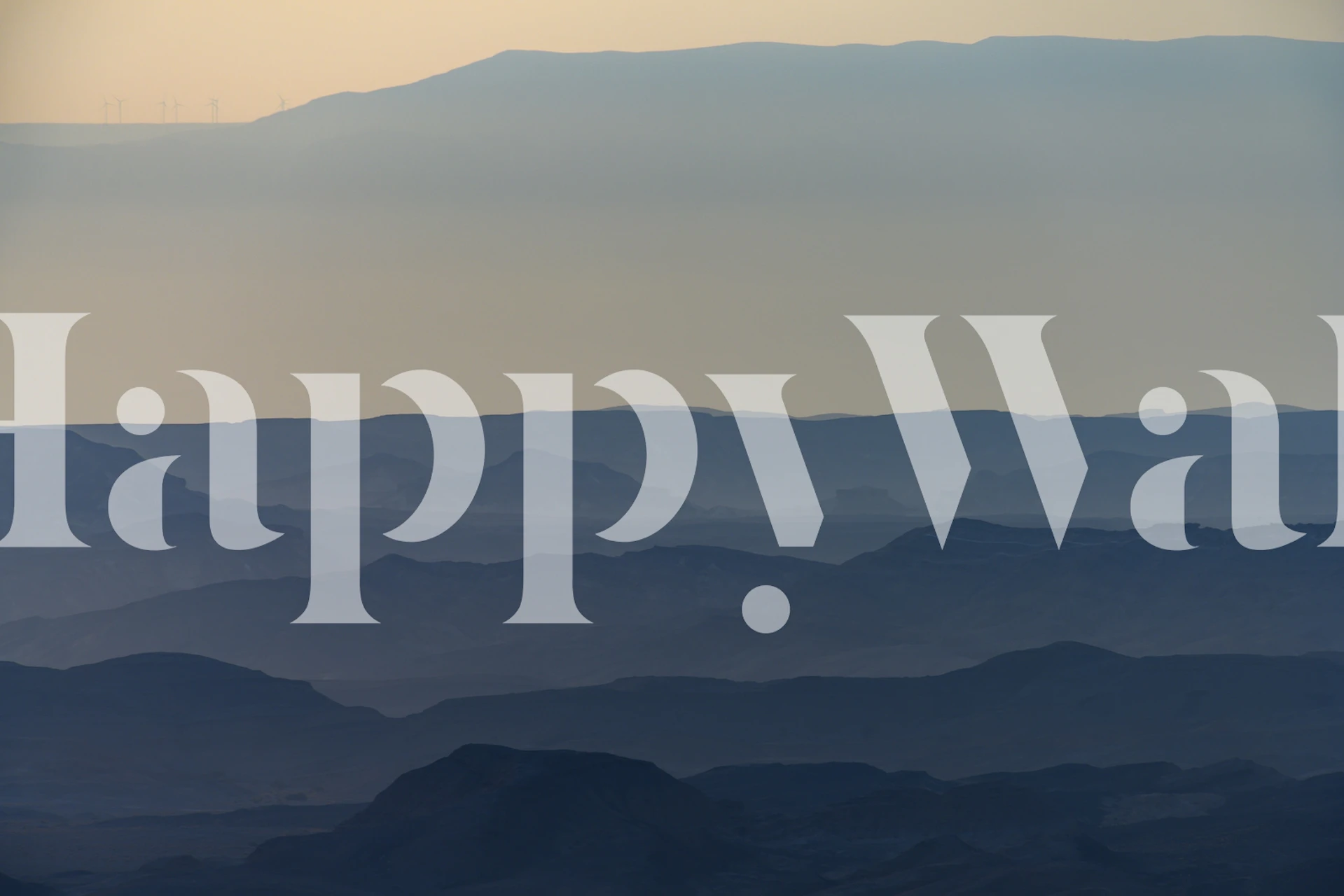 Sunrise over Ramon crater wallpaper in a room