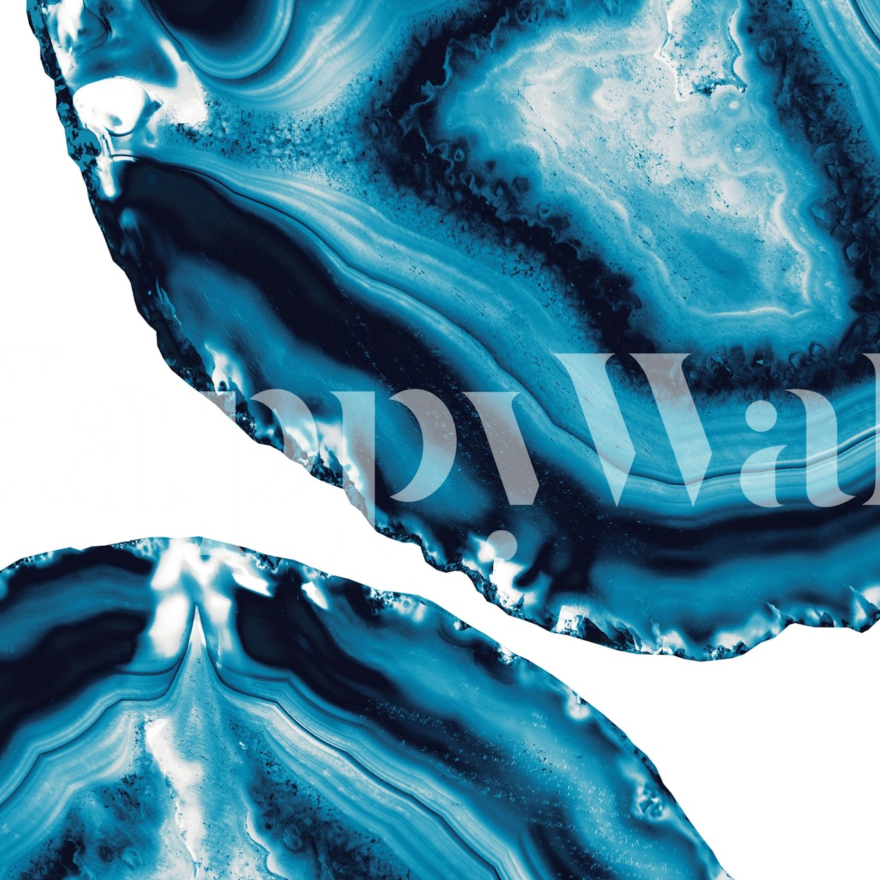 Blue Agate 3 wallpaper in a room