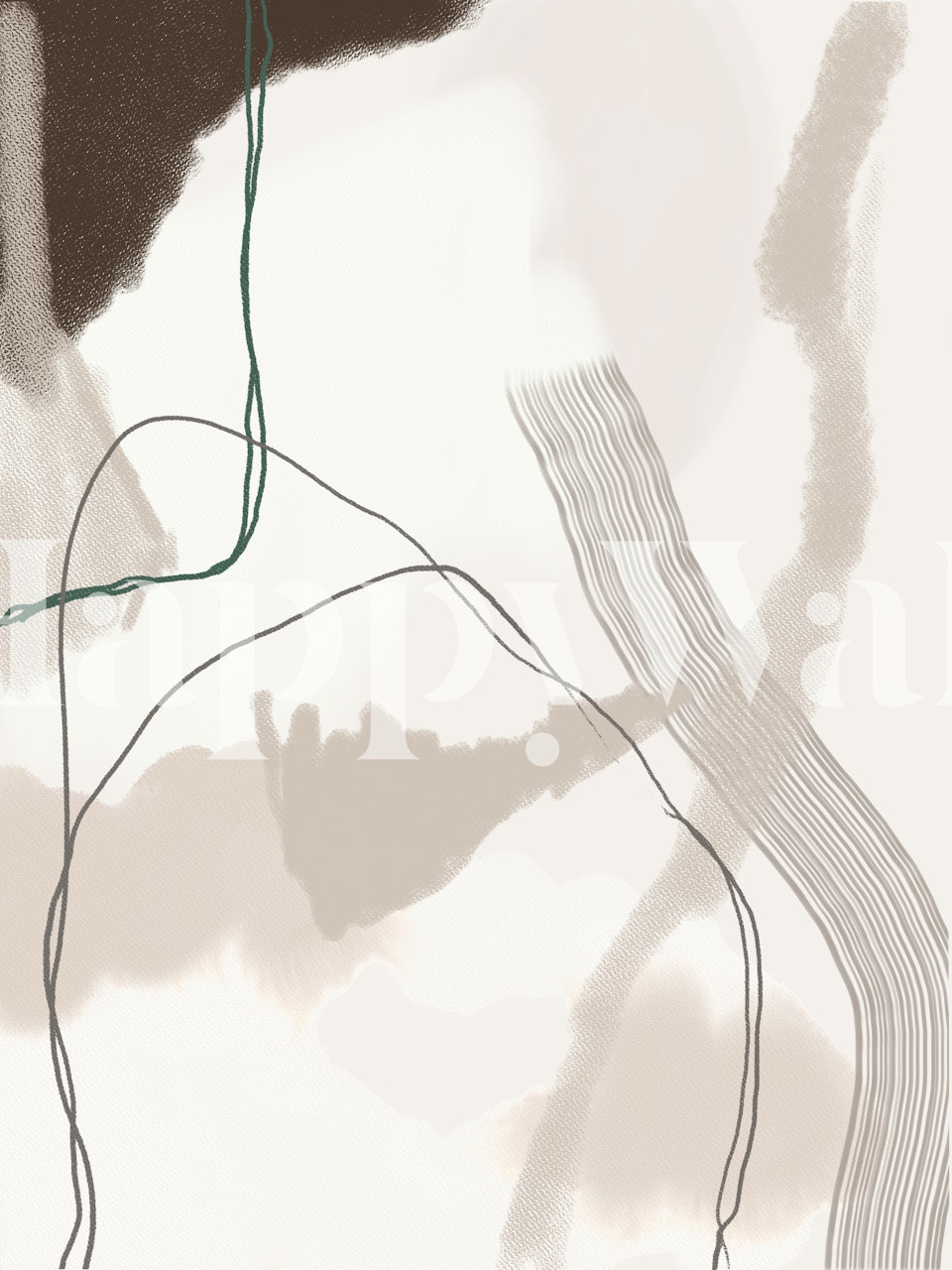 Abstract line art with neutral tones and soft textures wallpaper