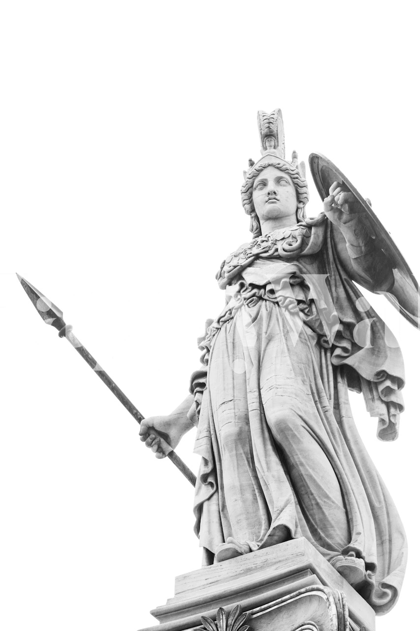 Athena Goddess of Wisdom wallpaper in a room