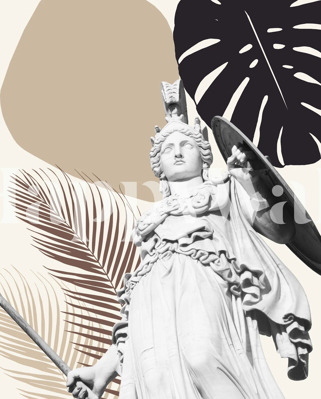 Athena Abstract Finesse 1 wallpaper in a room