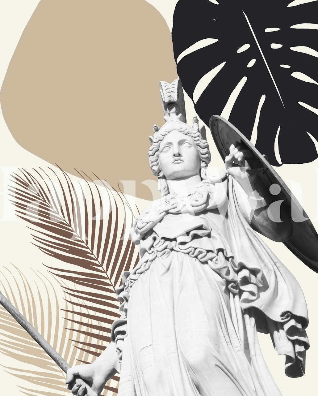 Carta da parati Athena Abstract Finesse 1 in una stanza