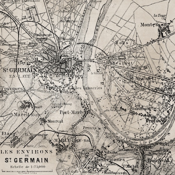 France Paris Old Map