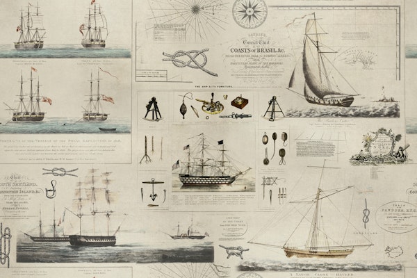 Vintage Nautical Theme Collage